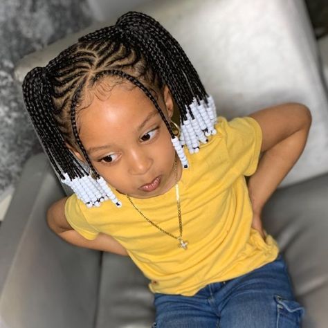 21 Braid Hairstyles For Little Girls That Will Make You Say Awwwww! | ThriveNaija Toddler Braided Hairstyles, Toddler Braids, Black Kids Braids Hairstyles, Kid Hairstyles, Lil Girl Hairstyles, Kid Braid Styles, American Hairstyles, Mc Escher, Braids Hairstyles Pictures