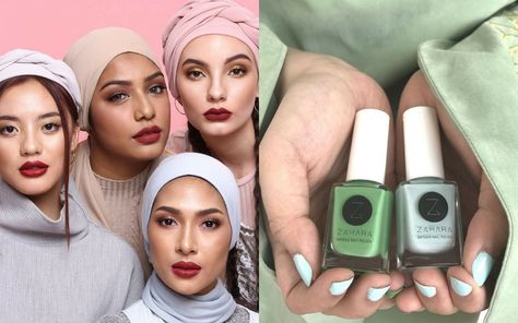 Halal Makeup Brands, Halal Makeup, Growing And Glowing, Bb Cushion, Cushion Foundation, Skincare Organization, Finishing Powder, Lip Cream, Beauty Brands