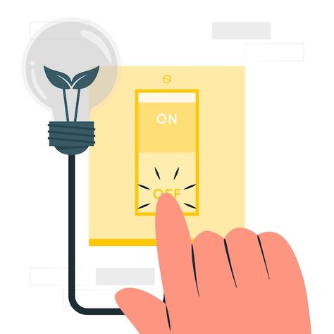 Free vector energy saving concept illust... | Free Vector #Freepik #freevector #switch-off #save-electricity #switch #action Save Electricity, Concept Illustration, Electrical Energy, Off Grid, Psd Files, Energy Saving, Vector Photo, Save Energy, Graphic Resources