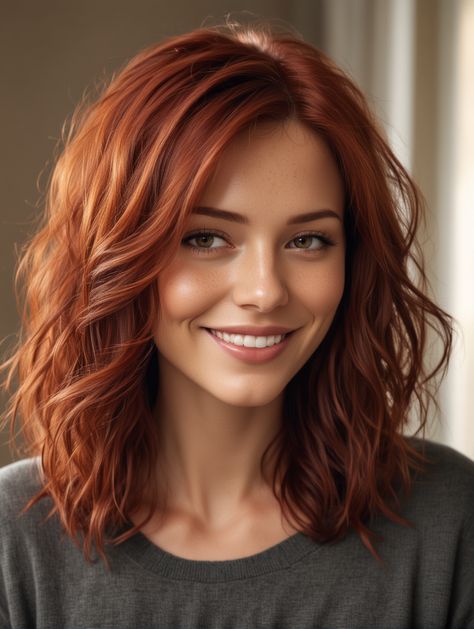 40 Jaw-Dropping Red Hair for Women Ideas You Have to Try – Scan to Talk Red Hair For Women In Their 40s, Red Hair Fair Skin Green Eyes, Red Hair For Fall, Fall Red Hair, Hairstyles For Round Face, Face Glow, Blonde Tips, Dark Red Hair, Red Hair Woman