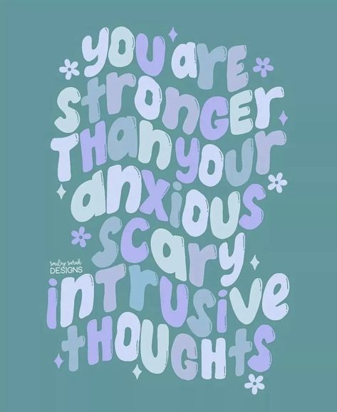 Intrusive Thoughts, You Are Stronger, Recovery Quotes, Happy Words, Positive Self Affirmations, Stronger Than You, Happy Thoughts, Words Of Encouragement, Pretty Words