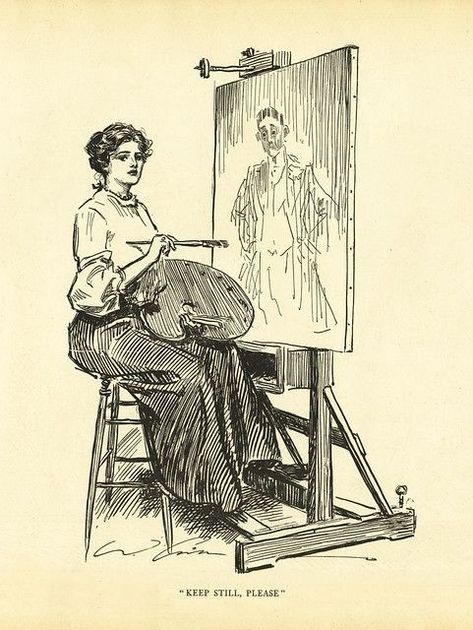 Old Fashion Illustration, Old Fashion Drawing, Vintage Drawing Sketches, Edwardian Era Fashion, Vintage Sketches, Vintage Drawings, Old Sketches, Charles Dana Gibson, Old Illustration