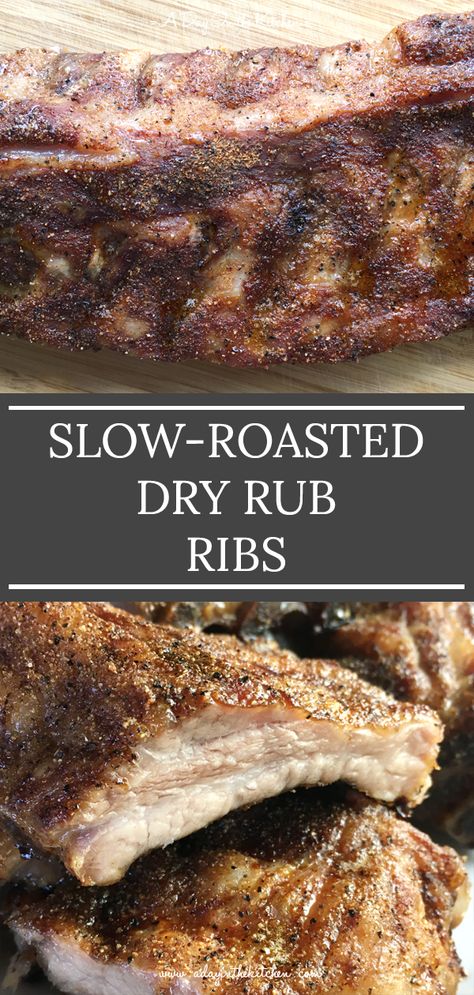 Oven Ribs Fall Off The Bone Dry Rub, Slow Roasted Ribs, Babyback Ribs In Oven, Oven Roasted Ribs, Rub For Pork Ribs, Dry Rub Ribs, Pork Loin Back Ribs, Oven Pork Ribs, Ribs Recipe Oven