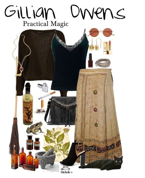 Owens House Practical Magic, Practical Magic Outfits Aunts, Practical Magic Inspired Nails, Practical Magic Outfits Gillian, Practical Magic Style Outfits, Stacey Aesthetic, Practical Magic Inspired Outfits, Practical Magic Fashion, Practical Magic Aesthetic Outfits