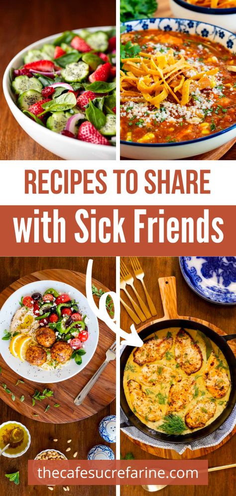 Healthy Dinner For Sick People, Dinner Recipe When Sick, Crockpot Recipes When Sick, Easy Healthy Meals When Sick, Supper Ideas When Your Sick, Best Recipes When Youre Sick, Meals For The Sick, Meal For Sick Friend Families, Chicken Recipes When Sick