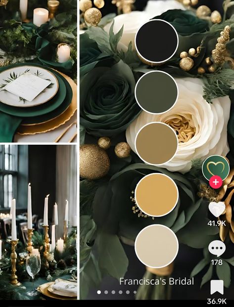 Winter Wedding Colors Palette, Wedding Decor November, October Color Palette Wedding, October Wedding Colours, Fall Bridal Colors, October Colors Palette, Winter Wedding Color Palette Green, Green October Wedding, Wedding Color Pallet Ideas Fall