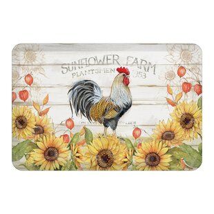 Sunflower Belt, Sunflower Farm, Anti Fatigue Kitchen Mats, Home Artwork, Sunflower Kitchen, Rooster Kitchen, Susan Winget, Kitchen Rugs And Mats, Anti Fatigue Mat