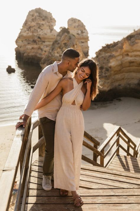 Algarve beach Portugal Couple Photos, Spain Engagement Photos, Portugal Moodboard, Portugal Photoshoot, Algarve Wedding, Husband And Wife Wedding, Lagos Portugal, Analog Photography, Portugal Wedding