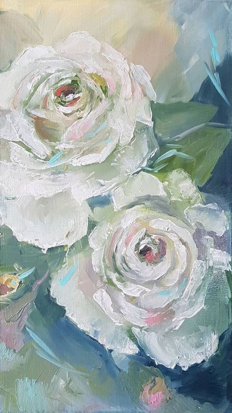 Roses Abstract, Flower Canvas Art, Abstract Flower Painting, Oil Painting Flowers, Flower Art Painting, Rose Art, Rose Painting, Art Painting Acrylic, Oil Painting Abstract