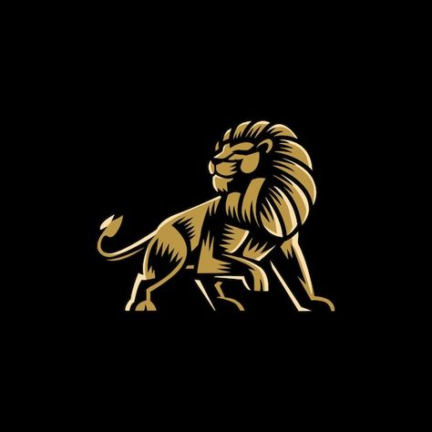 Ilustração do modelo do mascote do leão ... | Premium Vector #Freepik #vector #logo-dourada #logotipo-luxo #logotipo-elegante #emblema-dourado Lion King Logo Design, Lion Logo Royal, Lion Logo Design, Beast Logo, Logo Lion, Lion Mascot, Lion Head Logo, Royal Logo, Lion Artwork