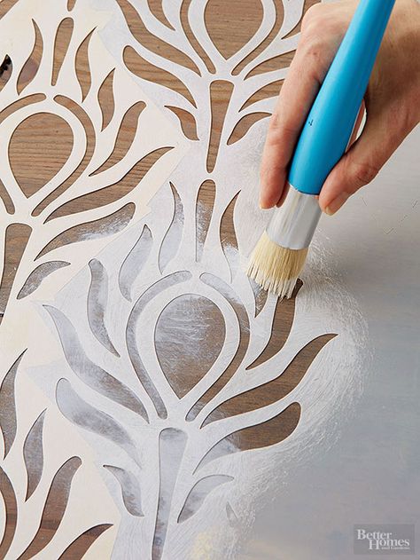 How to Stain and Stencil a Table                                                                                                                                                                                 More Stencil Projects, Stencil Furniture, Diy Upcycling, Furniture Rehab, Stencil Patterns, Bohol, Refurbished Furniture, Furniture Restoration, Paint Furniture