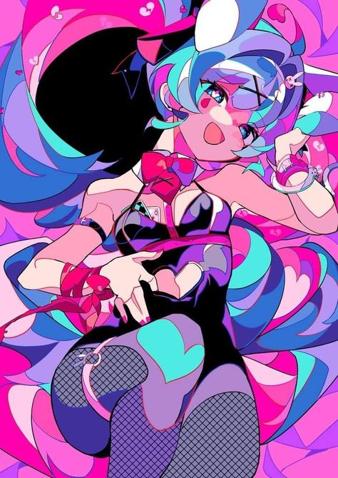 Miku Hatsune Chibi, Whatsapp Wallpapers Hd, Miku Hatsune Vocaloid, Vocaloid Characters, Anime Wallpapers, Rabbit Hole, 영감을 주는 캐릭터, Art Inspiration Drawing, Funky Art