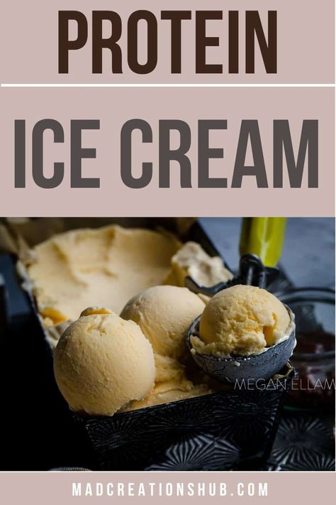 Not going to lie but this Protein Ice Cream Recipe is crazy good! Only 2g net carbs, sugar-free and with a no-churn method as well. #ketosweets #ketoicecream #lowcarbicecream #lowcarbsweets #sugarfreesweets Vanilla Protein Ice Cream, Protein Ice Cream Recipe, Paleo Gluten Free Recipes, Low Carb Brownies, Salted Caramel Fudge, Low Carb Ice Cream, Protein Smoothies, Protein Ice Cream, Protein Powder Recipes