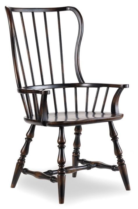 Hooker Furniture Sanctuary Spindle Back Dining Chair & Reviews | Perigold Windsor Arm Chair, European Farmhouse, Makeover Ideas, Cafe Chairs, Diy Chair, Hooker Furniture, Furniture Dining Chairs, Cool Chairs, Dining Arm Chair