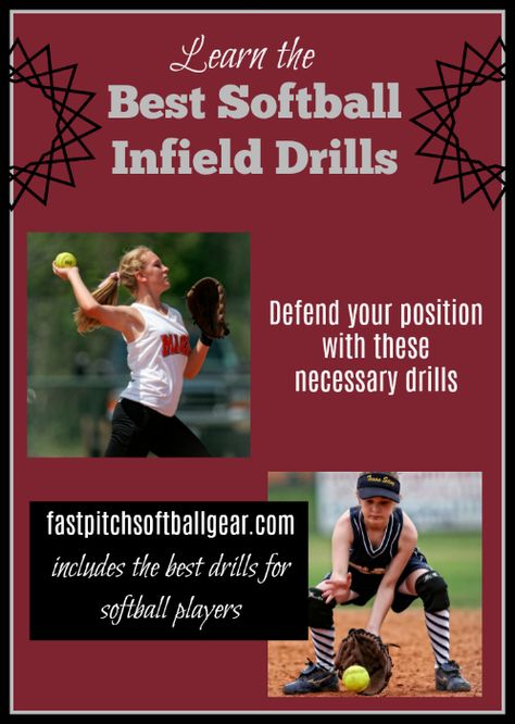 Spruce up your practice with these fun softball infield drills that can help your infielders deal with any game situation! Are they easy to learn though? Softball Exercises, Coaching Softball, Softball Girls, Softball Practice, Softball Workouts, Baseball Workouts, Softball Ideas, Youth Softball, Basketball Academy