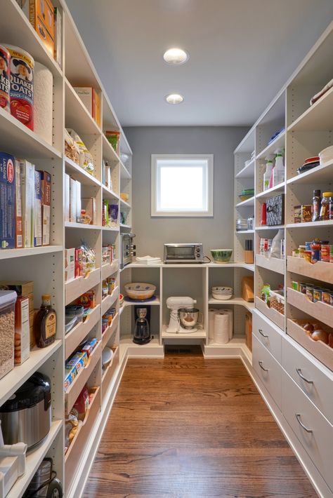 Butlers Pantry Drawers, Butlers Pantry Door Ideas, Simple Butlers Pantry, Pantry With Window, Pantry With Fridge, Kitchen Pantry Design Ideas, Pantry Design Ideas, Repurposed Kitchen, Pantry Layout