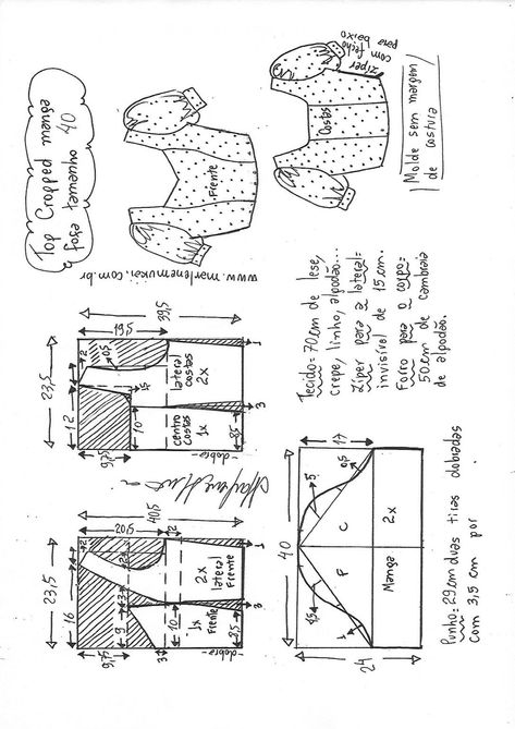 Pola Top, Pola Jaket, Diy Clothes Design, Piece Of Paper, Diy Fashion Clothing, Blouse Pattern Sewing, Sewing Design, Diy Sewing Clothes, Clothes Sewing Patterns