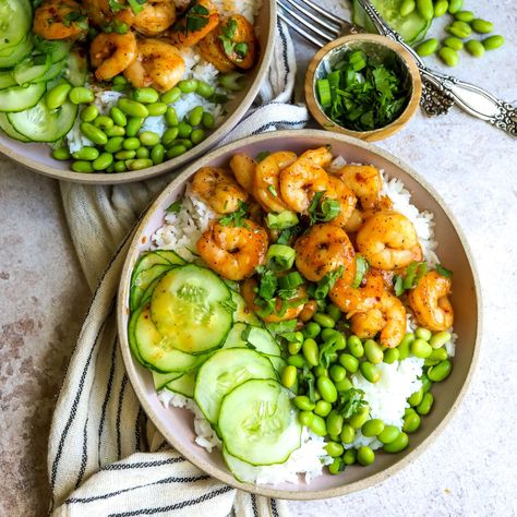 Honey Sriracha Shrimp - Sailor Bailey Sailor Bailey Honey Sriracha Shrimp, Honey Sriracha Shrimp Bowl, Gina Livy Recipes Dinner, Honey Sriracha Shrimp, Gina Livy, Shrimp Healthy, Sriracha Shrimp, Shrimp Bowls, Honey Shrimp