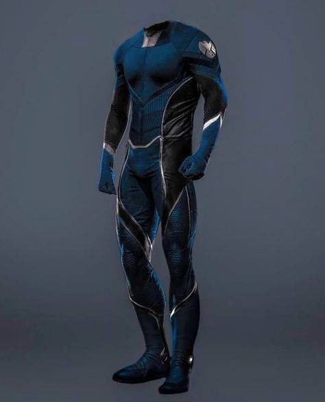 Quicksilver Suit Design, Super Suit Concept Art, Speedster Suit Designs, Superhero Suit Design, Superhero Clothes, Blue Superhero, Superhero Man, Spy Shows, Stealth Suit