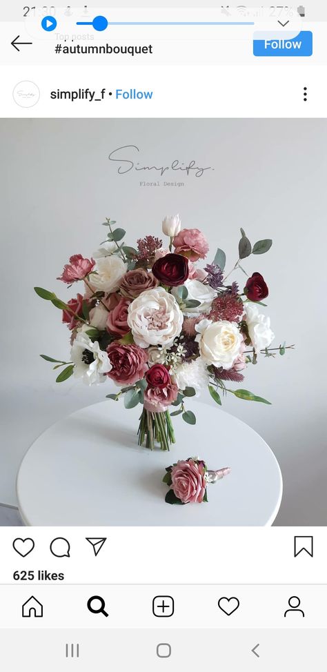 Blush and burgundy bouquet Burgundy Blush White Bouquet, Flowers For February Wedding, November Bouquet Wedding, Fall Wedding Flowers November, Maroon Wedding Bouquet, Burgundy Dusty Rose Wedding, Wedding Flowers Maroon, Burgundy And Blush Wedding Flowers, Blush And Burgundy Bouquet