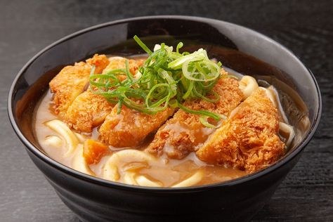 Katsu Curry Noodles, Chicken Katsu Noodles, Chicken Curry Udon, Katsu Curry Udon, Katsu Udon, Japanese Rice Dishes, Chicken Udon, Veggie Rice Bowl, Noodles Japanese