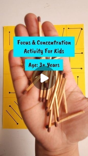 Shruti Jain ➡️ Mom Blogger on Instagram: "Your Kid Do Not Sit For Activities ?  Then this is for you!!  Discover the benefits of enhancing focus and concentration through a creative matchstick activity on paper.  Engage in pattern creation, maze designing, or building structures with matchsticks to not only sharpen the attention but also improve fine motor skills.  Explore the positive impact of these activities on mental focus and concentration, making them an enjoyable and effective way to boost cognitive abilities.  Materials:  1. Paper 📄 2. Sketchpen 🖊️ 3. Matchsticks 🪟  Discover engaging activities for kids with @diszshruti   #KidsActivities #FocusBuilding #QuickActivities #FunLearning #kidsactivitiesideas #activitiesfortoddlers #kidsactivityideas #nocostactivities #diyactivities # Crafts With Matchsticks, Pre Primary Activities Kindergarten, Focus Games For Kids, Cognitive Activities Preschool, Cognitive Activities For School Age, Focus Activities For Kids, Attention And Concentration Activities, Maze Activities For Kids, Kids Focus Activities