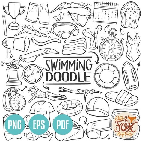 Swimming Pool Drawing, Pool Drawing, Doodle Icons, Doodle Wall, Swimming Pool Water, Doodle Icon, Line Art Design, Water Sport, Pool Water