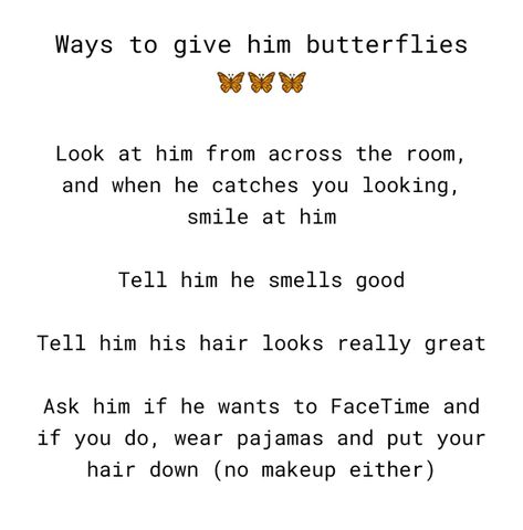 Ways To Give Him Butterflies, Give Him Butterflies, He Wants, Down Hairstyles, Smell Good, Hair Looks, Butterflies, Quick Saves