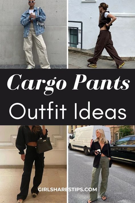 Trendy Cargo Pants Outfit, Cargo Pants Outfit Casual, Aesthetic Cargo Pants Outfit, Black Stylish Outfits, Cargo Pants Outfit Aesthetic, What To Wear With Cargo Pants, Outfit Army, Cargo Pants Outfit Ideas, Stylish Cargo Pants