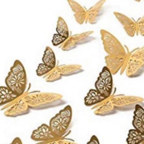 MollysBowl | Etsy Gold Butterfly Decorations, Butterfly Birthday Decorations, 3d Butterfly Wall Art, 3d Butterfly Wall Decor, Butterfly Balloons, Butterfly Stickers, Butterfly Wall Decals, Butterfly Decal, Stars Wall Decor