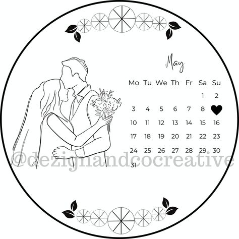 For personal use only. You may not share or publish this pattern or any part of it without the consent of the author. Created by @dezignandcocreative #embroiderypattern #embroidery #embroiderygift #weddingembroidery #pinit #pin #embroiderer #stitches #pinterest #dailyinspirasion #calender aesthetic #aestheticmbroidery #aestheticembroiderypattern #weddingpattern #embroideryhooppattern Wedding Date Embroidery, Wedding Embroidery Hoop Pattern, Calendar Embroidery, Free Quilling Patterns, Wedding Embroidery Hoop, Embroidery Decor, Embroidery Hoop Art Diy, Hand Embroidery Patterns Free, Wedding Hoop