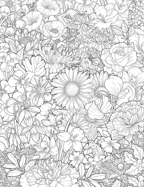 Mosaic Ornaments, Coloring Challenge, Printable Flower Coloring Pages, Adult Colouring Printables, Colouring Sheets, Freebie Friday, Spring Coloring Pages, Color Catalog, Textiles Projects