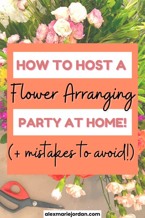 Floral Bouquet Making Party, Flower Arrangement Class Floral Design, Flower Bar Activity, Flower Arrangements Party Ideas, Flower Arrangement Birthday Party, Event Table Flower Arrangements, Bridal Party Ideas Event Planning, Spring Floral Birthday Party, Make Your Own Floral Arrangements Party