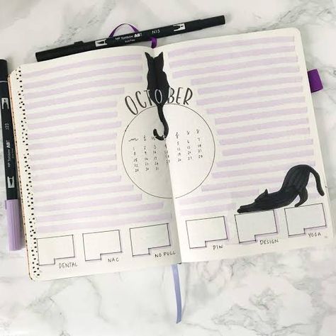 Habit Calendar, Bullet Journal October, Bullet Journal Titles, April Bullet Journal, Daily Schedules, Bullet Planner, Work Schedule, Dot Journals, Bullet Journal Themes