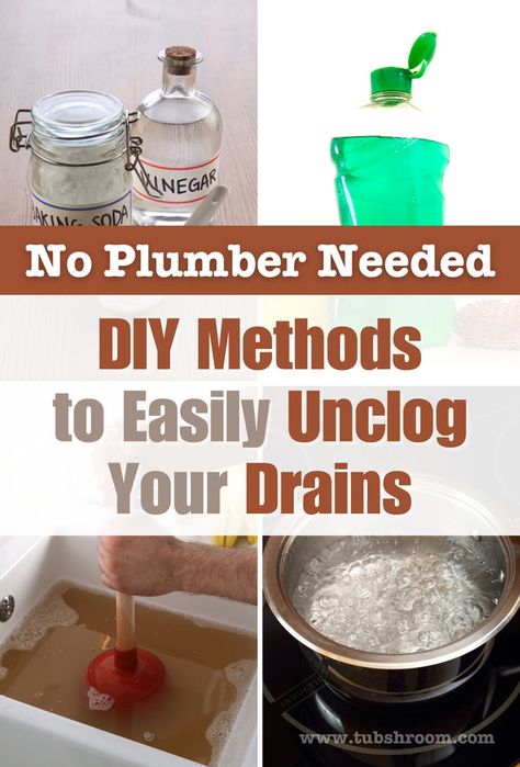 Clearing Clogs: Effortless Methods to Unclog Drains	No Plumber Needed: DIY Methods to Easily Unclog Your Drains Diy Drain Unclogger, Hair Clogged Drain, How To Unclog Toilet, Plumbing Hacks, Homemade Drain Cleaner, Drain Unclogger, Clogged Drain Bathtub, Slow Drain, Clogged Drains