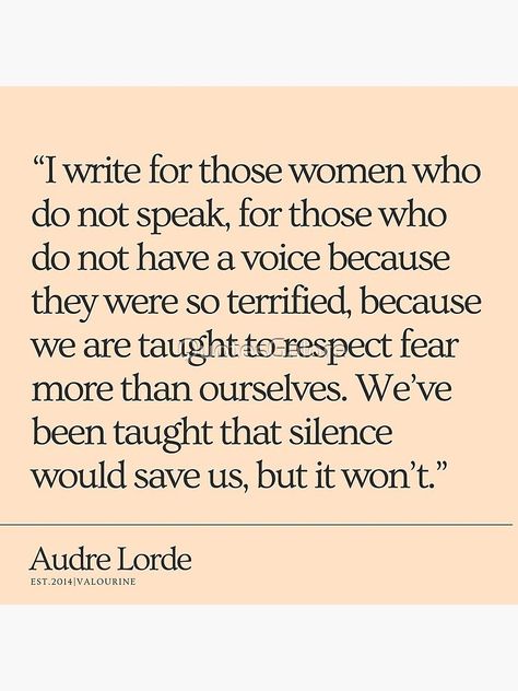 19 | Audre Lorde Quote 200821 Feminist Literary Quotes Inspiring Feminism Motivational Poem Poetry Gifts Poet by QuotesGalore Women Authors Quotes, Feminist Literature Quotes, Audre Lorde Poems, Feminist Book Quotes, Audrey Lorde Quotes, Feminism Poems, Feminism Poetry, Feminist Poetry, Feminist Poems