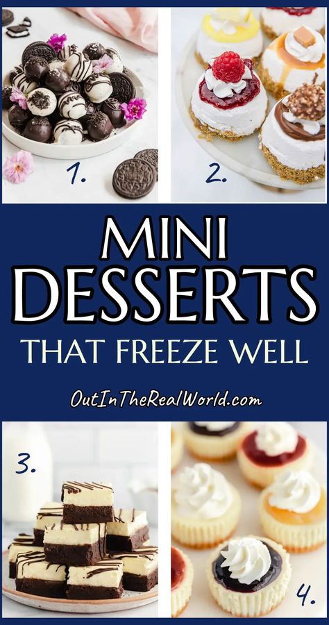 Mini Cheesecake Bites Wedding, Desserts That Can Be Frozen For Later, Freezer Desserts, Lemon Desserts Easy, Finger Desserts, Mini Dessert Recipes, Dessert Cups Recipes, Dessert Mini, Mini Dessert Cups