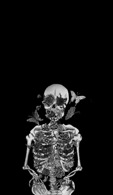 Skeleton Wallpaper Aesthetic Dark, Skeleton Wallpaper Aesthetic, Skeletons Wallpaper Aesthetic, Skeleton Wallpaper, Wallpaper Aesthetic Dark, Skeleton Artwork, Art Skeleton, 2023 Aesthetic, Cute Little Tattoos