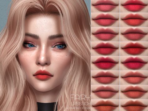 -New Mesh  Found in TSR Category 'Sims 4 Female Lipstick' Ts4 Makeup Cc Lips, Sims 4 Cc Makeup Lipsticks Patreon, Sims4 Cc Makeup Lips, Sims Makeup, Cc Skin, Mods Sims 4, Sims 4 Tsr, Sims 4 Cas Mods, The Sims 4 Skin