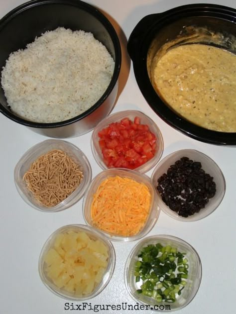 Hawaiian Haystack toppings Hawaiian Haystack Recipe, Hawaiian Haystacks, Favorite Dinner, Hawaiian Food, Crock Pot Cooking, Easy Family Meals, Crowd Pleaser, Crockpot Meals, Crock Pot Recipes