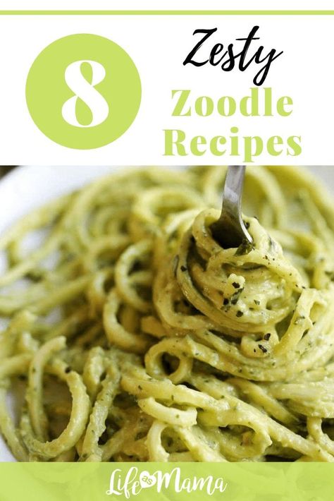 8 Zesty Zoodle Recipes Frozen Zoodle Recipes, Zucchini Noodle Recipes, Noodles Recipes, Zoodle Recipes, Light Food, Bruschetta Ingredients, Top Chicken Recipes, Veggie Noodles, Spiralizer Recipes