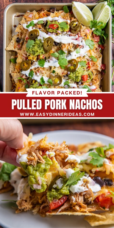 What To Do With Left Over Bbq Pulled Pork, Pork Nachos Pulled, Pulled Pork Nachos Loaded, Bbq Pork Nachos, Pulled Pork Dinner Ideas, Leftover Pork Loin Recipes, Pulled Pork Nachos Recipe, Food To Impress, Heart Healthy Diet Recipes