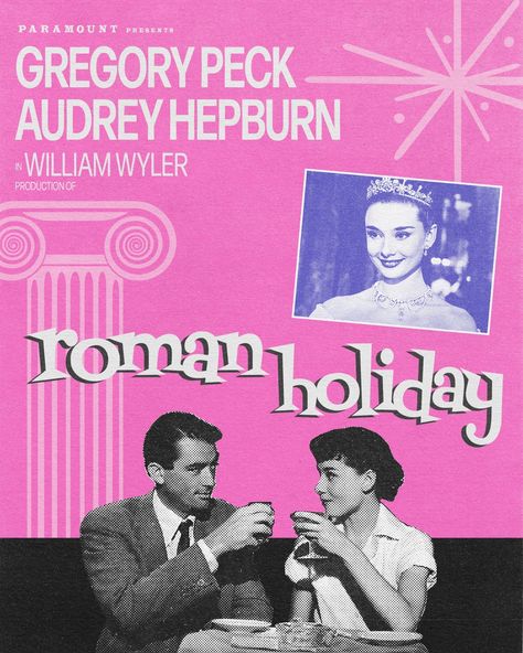 52/366 Roman Holiday Directed by William Wyler 1953 USA * * * * * #365posterchallenge #posterchallenge #posterdesign #movieposterdesign #vintageposter #Roman_Holiday #Audrey_Hepburn Roman Holiday Movie Poster, 60s Movie Posters, Audrey Hepburn Purple, The Holiday Poster, Roman Holiday Aesthetic, Roman Holiday Poster, Aesthetic Movie Posters, Candy Prada, Roman Holiday Movie