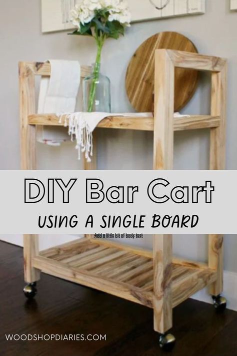 Diy Small Bar, Easy Diy Bar, Diy Wood Bar, Diy College Apartment Decor, Small Bar Cart, Makeup Room Diy, Small Condo Kitchen, Wood Cart, Wood Bar Cart