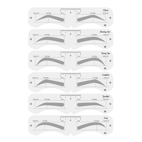 Eyebrow Template, Eyebrow Stencils, Brow Stencils, Eyebrow Tools, Eyebrow Styles, Double M, Eyebrow Stamp, Eyebrow Shaper, Arched Eyebrows