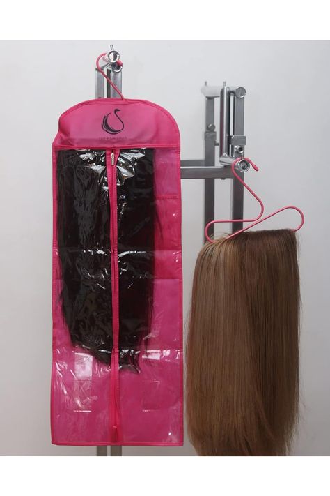 THE HAIRSWAN Wig No-slip Wig Hanger with Wig Bag- Hair Extensions Storage Bag Hair Hangers For Hair Extensions(pink) Wig Hanger, Mini Suit, Mini Suits, Buy Wigs, Medical Problems, Pink Brand, Loose Hairstyles, Womens Wigs, Amazon Gifts