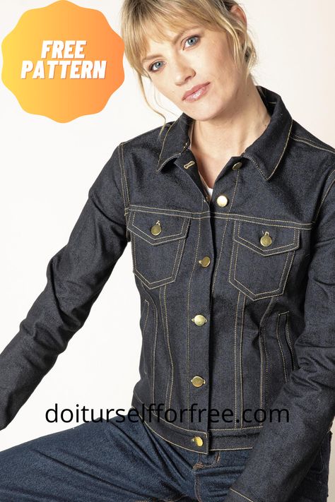 Discover an extensive collection of complimentary sewing patterns sourced globally at doiturselfforfree.com. Craft exquisite items for individuals of all ages, including children, babies, men, women, and even home decor—all at no cost. Access these free patterns conveniently in PDF format. Jeans Jacket Pattern, Free Denim Jacket Pattern, Denim Jacket Pattern Free, Sewing Pattern Jacket Women, Free Jacket Pattern, Denim Jacket Sewing Pattern Free, Jean Jacket Pattern, Collared Jacket Sewing Pattern, Denim Jacket Pattern