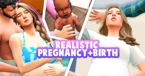 HOW TO HAVE THE MOST REALISTIC PREGNANCY & BIRTH IN THE SIMS 4! these mods will make your sims pregnancy and birth experience so much more r... Realistic Birth Sims 4, Birth Poses Sims 4, Pregnant Mods Sims 4, Sims 4 Home Birth Mod, Birth Mod Sims 4, Sims 4 Realistic Birth, Sims 4 Birth Mods, Sims 4 Cc Pregnancy Poses, Sims 4 Cc Mods Pregnancy