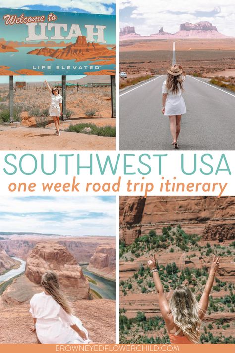 There is nothing like an epic road trip! The American West offers fascinating National Parks and wonders to explore and adventure through. Discover the best Southwest road trip itinerary! #Southwest #SouthwestRoadTrip #SouthwestRoadTripItinerary #RoadTrip West Coast Road Trip Itinerary, Mindful Travel, Southwest Road Trip, Southwest Travel, Adventurous Travel, Usa Road Trip, Adventure Trips, Usa Destinations, Southwest Usa