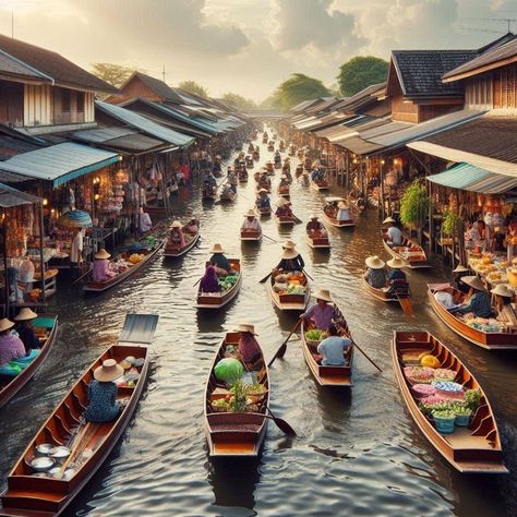 Discover the charm of Thailand's iconic Damnoen Saduak Floating Market! Book with Thai Travel Store and experience the vibrant atmosphere of this 100-year-old market, where local farmers sell their fresh produce from boats along the 32km-long canal. A must-visit destination for any traveler! #DamnoenSaduak #FloatingMarket #Thailand #Travel #ThaiTravelStore #Culture #Adventure #WanderLust Floating Markets Thailand, Thailand Boat Market, Damnoen Saduak Floating Market, Thai Floating Market, Thailand Market, Floating Market Thailand, Thailand Floating Market, Thailand Culture, Boat Noodle